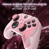 PlayVital Stellar Mecha Silicone Protective Cover for Xbox Elite Series Grip Protector with 2 Thumb Grip Caps and Mechanical Pink 2, Non-Slip