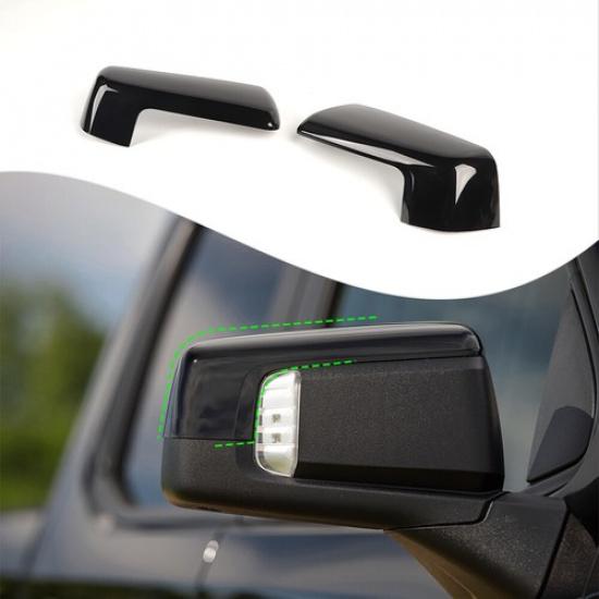 Rear View Side Mirror Cap Cover Trim For Chevy Silverado 1500 + Gloss Black