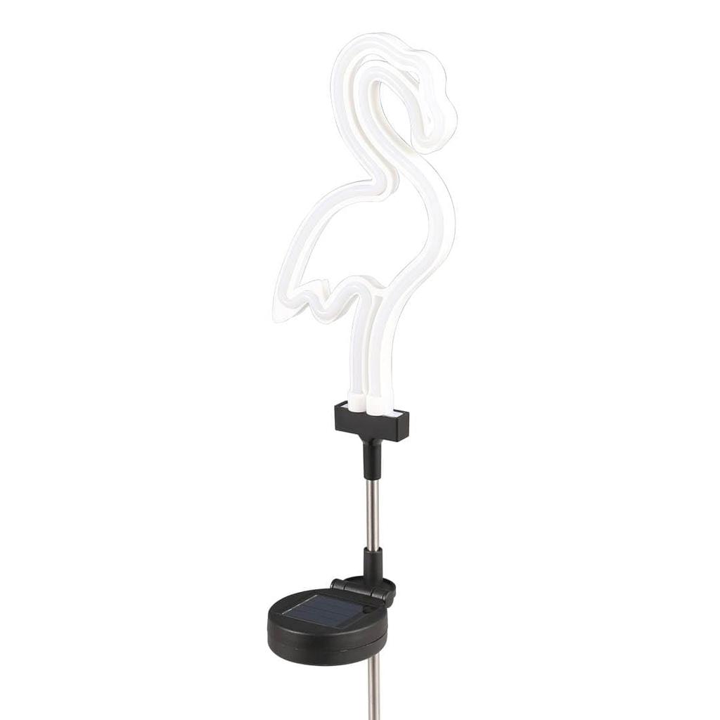 Dulton Solar Neon Light Flamingo Easygoing and Lively Neon Sign Garden Exterior Lighting Height 735mm Width 130mm Depth 12mm NB-0543FL