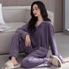 Пижама из флиса Island Женская Осень и Зима Коралловый флис Утепленный флис Весенние и Осенние Модели Можно Носить Снаружи Домашняя одежда