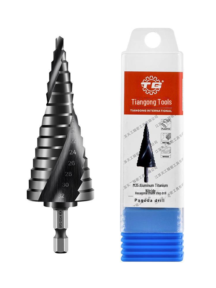 Набор ступенчатых сверл из нержавеющей стали Tiangong - универсальный расширитель высокой твердости