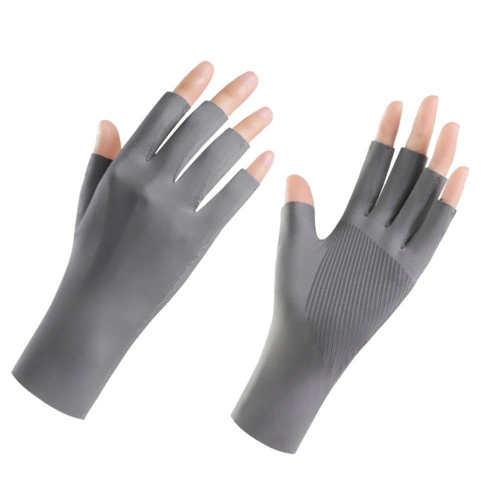 High Elasticity Nail Painting Gloves Nail Uv Protection Nail Art Mittens Sunscreen Gloves Women