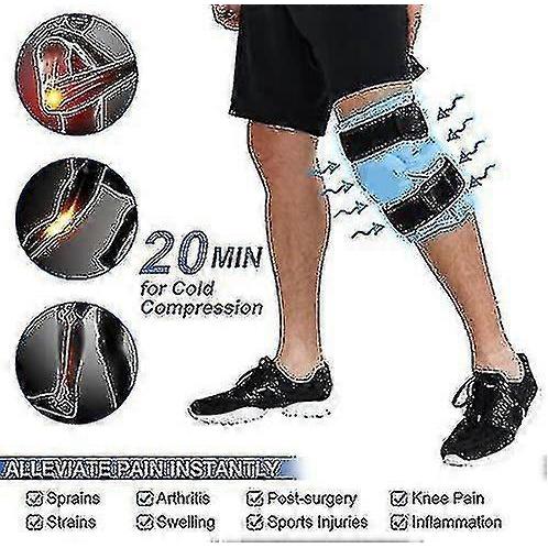 Ice Pack For Knee Pain Relief, Reusable Gel Ice Wrap For Leg Injuries, Swelling, Knee Replacement Surgery, Cold Compress Therapy Qxuan