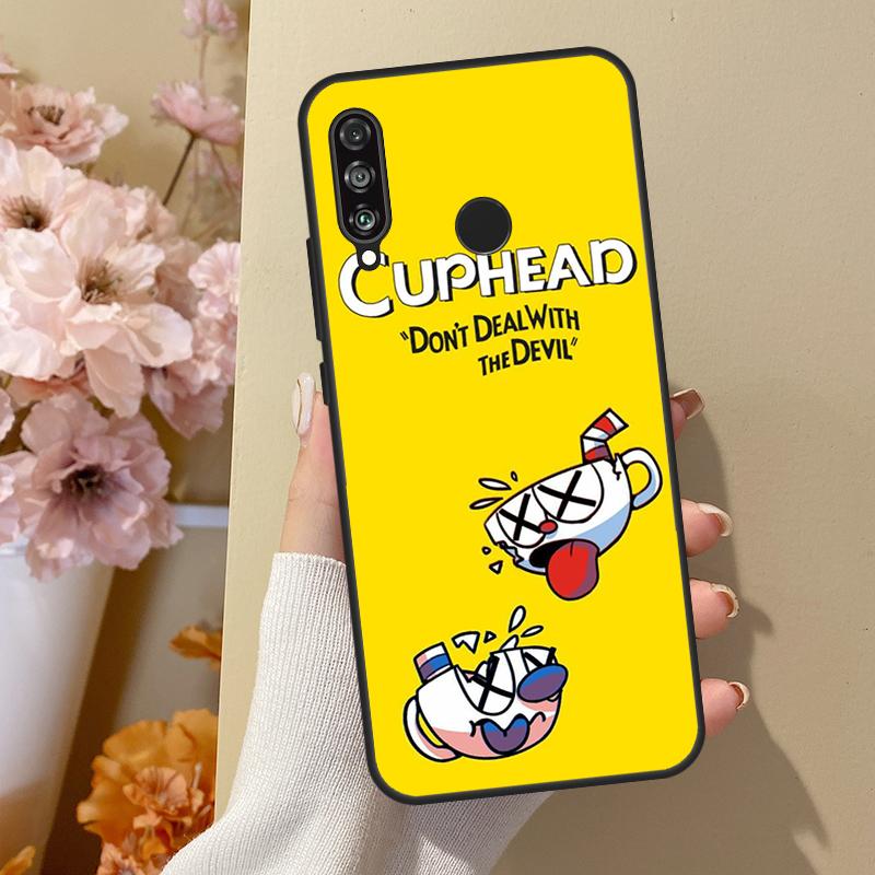 Cute Game Cuphead Case For Huawei P40 Lite P20 P50 P30 Pro P Smart Z 2019 Nova 5T Cover For Honor 50 Case