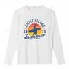 Unisexs Vintage 1975 Amity Island Surf T Shirt Soft Breathable 190 Gsm Heavyweight Crew Neck Retro Beach With Iconic Vintage
