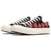 Converse Comme Des Garçons PLAY X Chuck 70 Low Multi Heart - Black Unisex Sneakers High-Risk-Red Egret A08149C