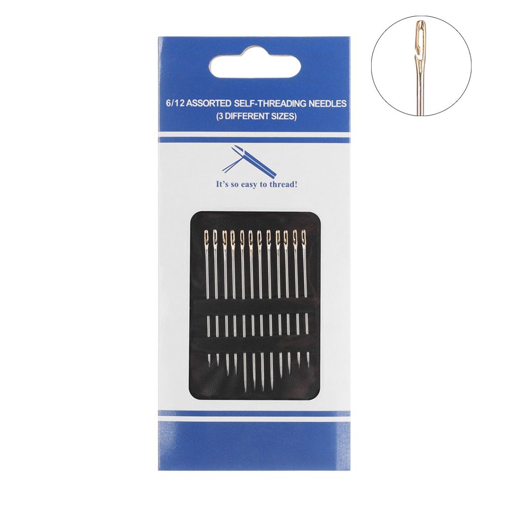 Коробка для хранения Вышивка Швейные инструменты Самовдевающиеся иглы Деревянный игольник Иглы для ручного шитья