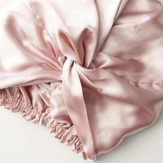 Adjustable Knotted Satin Hair Bonnet Double Layer Hair Wrap Women Hair Care Turban Satin Sleep Hat for Curly Straight Hair