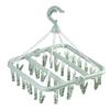 32 Clips Clothes Hanger Foldable Plastic Drying Rack Hanger Towels Socks Underwear Drying Rack Home Multipurpose Drying Racks