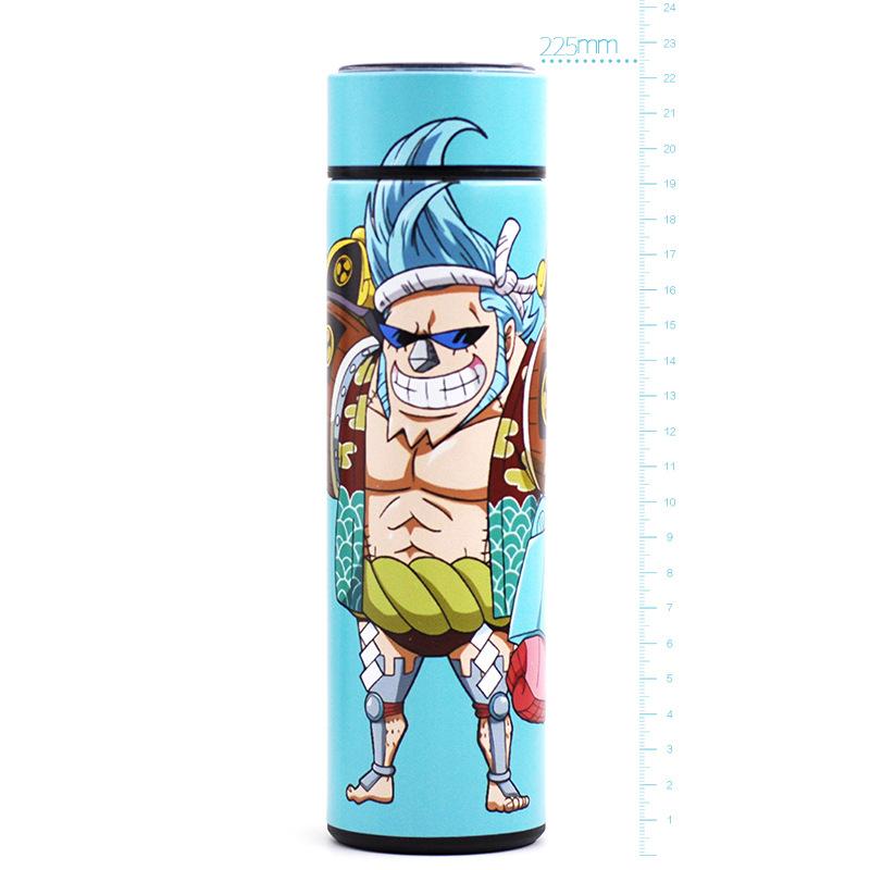 Фигурка Аниме Мультфильм One Piece Вакуумная Кружка 480 мл Луффи Зоро Санджи Косплей Студенческая Термокружка Спортивная Бутылка для Воды Школьный Подарок