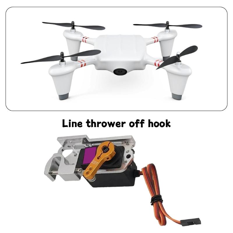 Drones Accessory Servo Release Thrower Mechanism with Aluminum Thrower and Hook for Line Detachment