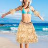 Костюм Гавайская Травяная Юбка Набор для Взрослых Гавайская Эластичная Юбка Украшения для Вечеринки Луау Платье Пляжное Празднование Карнавал