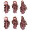 6 Decorative Feathers - Carnation Pink