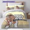 Постельное белье с узором Grand Theft Auto, Комплект с одеялом, Пододеяльник, Наволочка, Домашний подарок на день рождения (1 пододеяльник + 2 наволочки, без наполнителя)