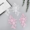 Three-Dimensional Embroidery Lace Applique Clothing Patch Decoration Flower Wedding Dress Accessories To Flower Cloth Stickers Accessories