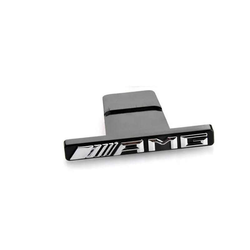 UOIGP1 2025 Hot ABS AMG Logo Car Front Grille Badge Stickers Decorative Accessories For Mercedes Benz W211 W212 W213 GLA C E S G Class
