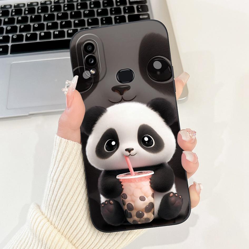 For Samsung Galaxy A10s Case SM-A107F Cover Creative Panda Cartoon Soft Silicone Phone Cases on Samsung A10 SM-A105F M01s Bumper