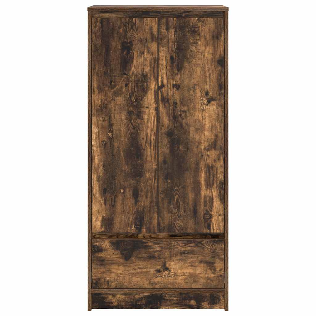 Cabinet with Drawer Smoked Oak Finish 55.5 x 34 x 119.5 cm