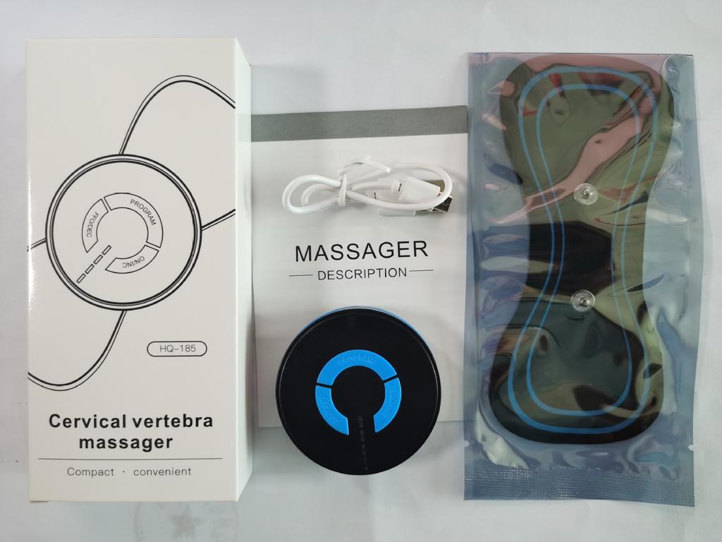 Наклейка для массажа шейного отдела позвоночника, мини-удобный электрический массажер для плеч и шеи, наклейка для импульсного массажа всего тела EMS