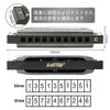 East Top Harmonica Beginner Blues Harmonica C Key 10 Holes Harmonica 10 Holes Stainless Steel Cover Diatonic Harmonica Clean Cloth Suitable As a Gift