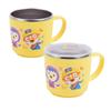 Lilpang Pororo Non-slip Lid + Stainless Steel Cup 2 Piece Set, Mixed Colors, 1 Set, Popular Korean Parenting Items
