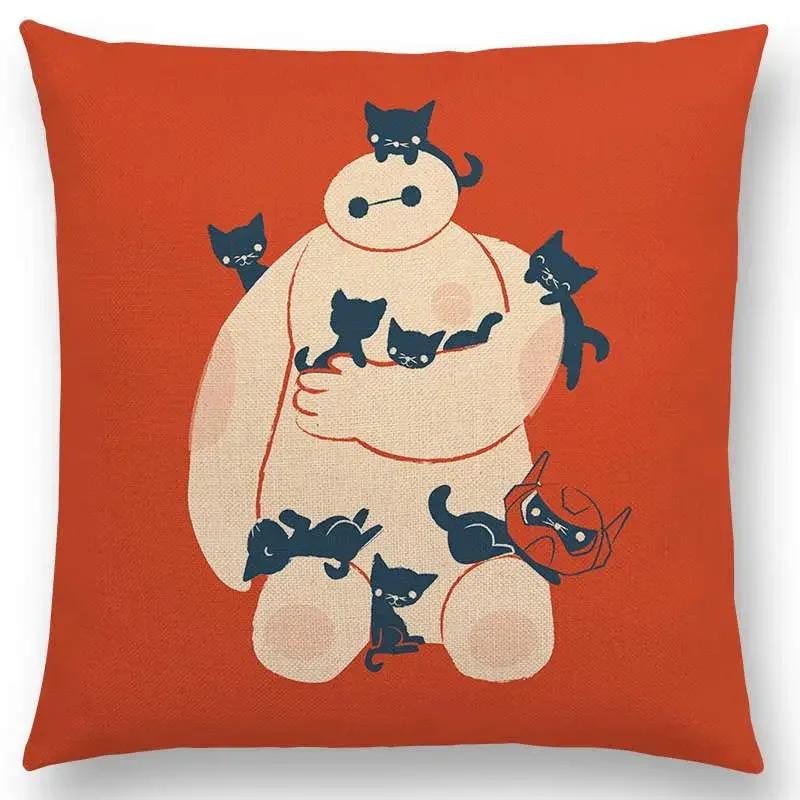 Последние мультяшные животные Милая акула Кошка Птица Жираф Пингвин Кит Белый медведь Бегемот Панда Чехол для подушки Автомобильный диван Наволочка