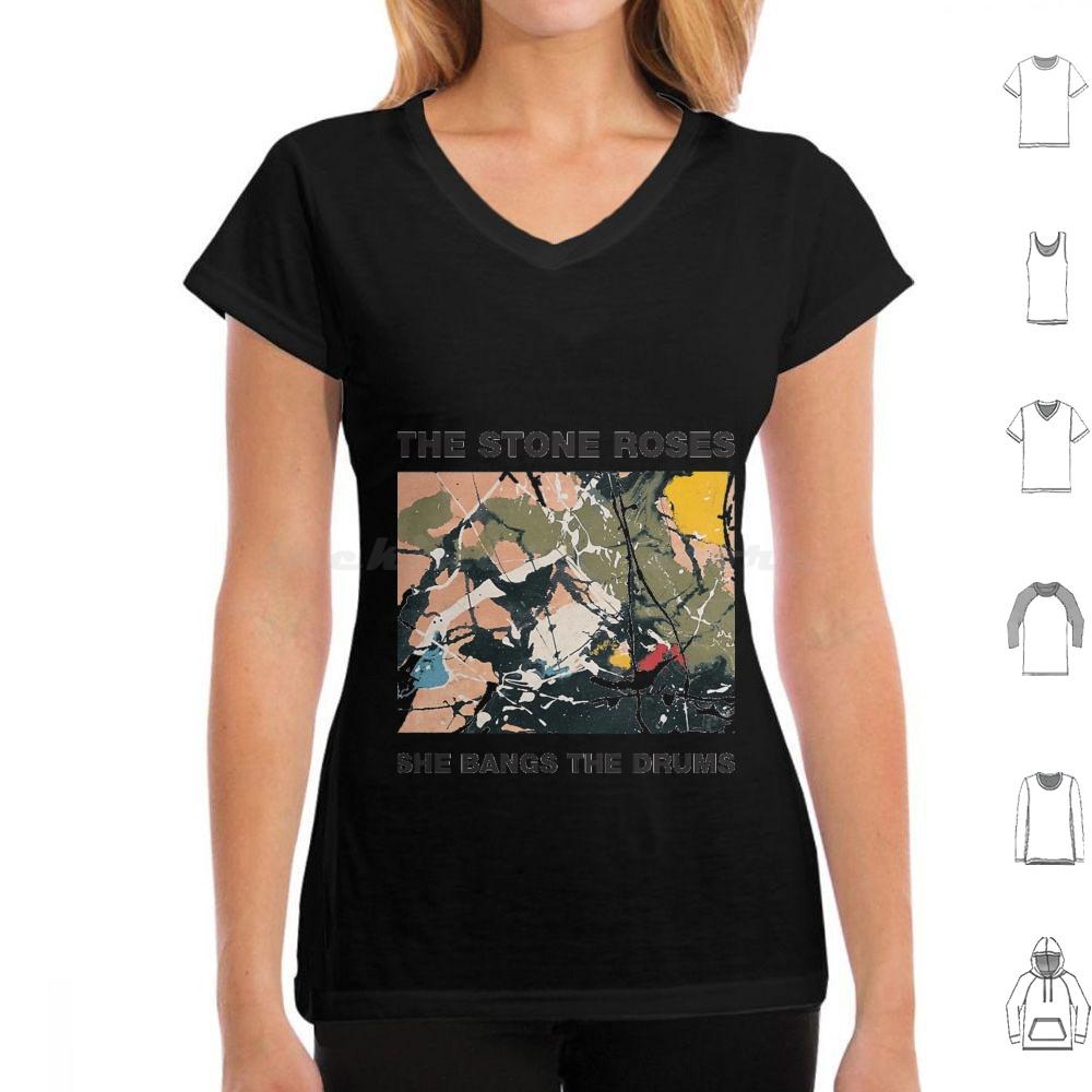 Trending She Bangs The Drums T Shirt Big Size 100% Cotton The Stone Roses Stone Roses The Stone Roses Galaxy Stone Madchester