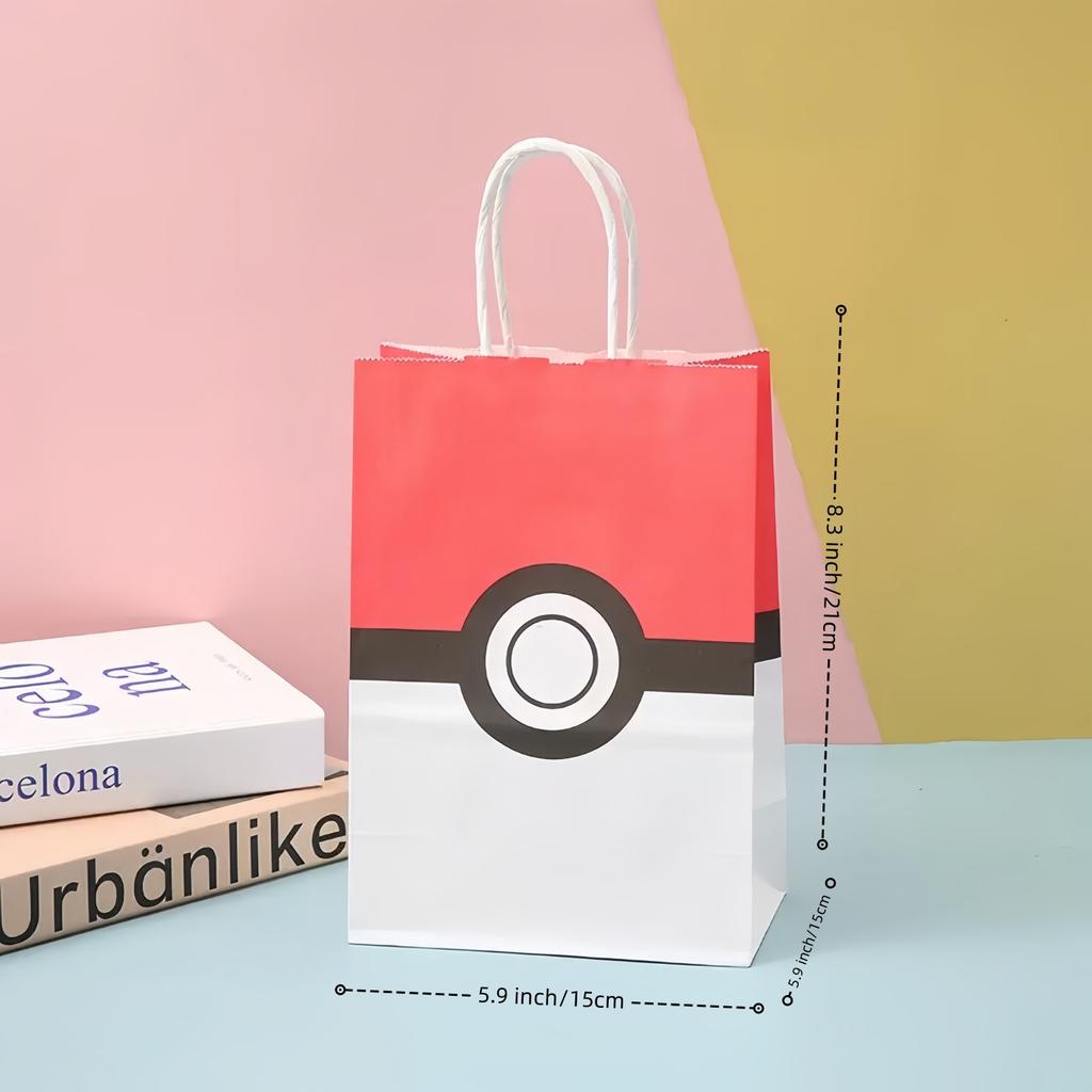 Покемон Подарочные Пакеты Украшение для Вечеринки по Случаю Дня Рождения Пикачу Конфетные Бумажные Пакеты Подарки-Сюрпризы для Детей Мальчиков Подарки Принадлежности для Вечеринки