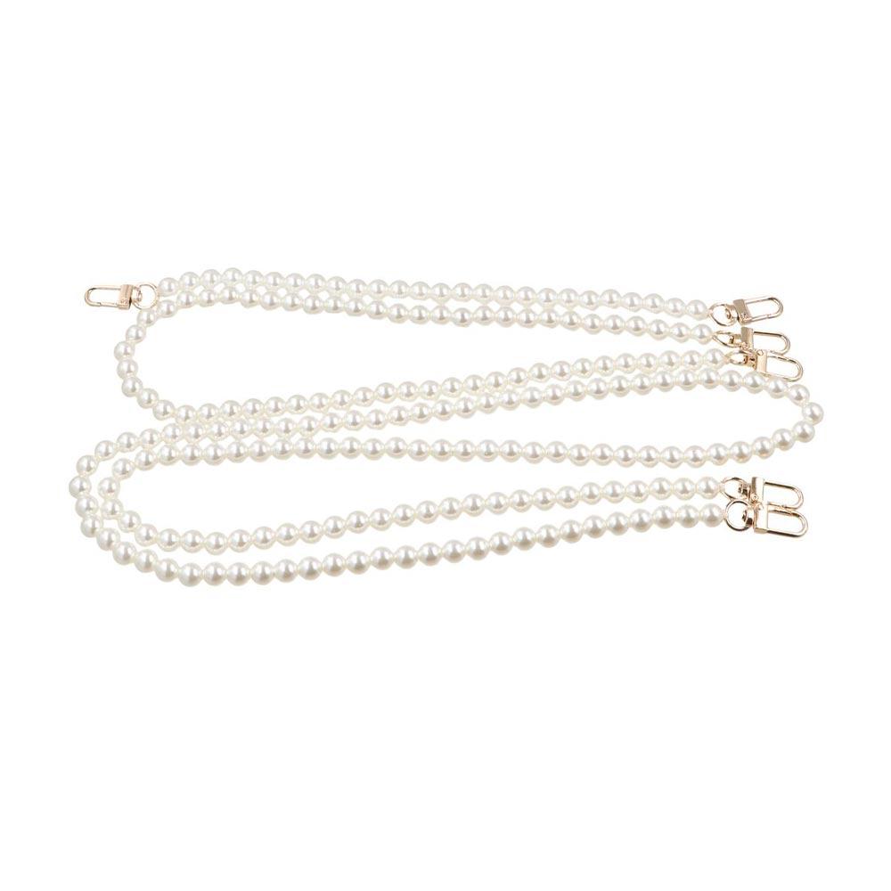 Chain Handbag Accessory Bag Parts Crossbody Bag Belt Beaded Tote Chain Purse Handle Pearl Bag Strap