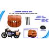 Tan "Leather Saddle Bag Fit For Royal Enfield Meteor 350"