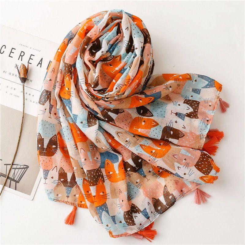 Scarf for Women In Spring and Autumn Thin Cotton and Linen Scarf Gauze Scarf Beach Scarf Summer Sun Protection Shawl