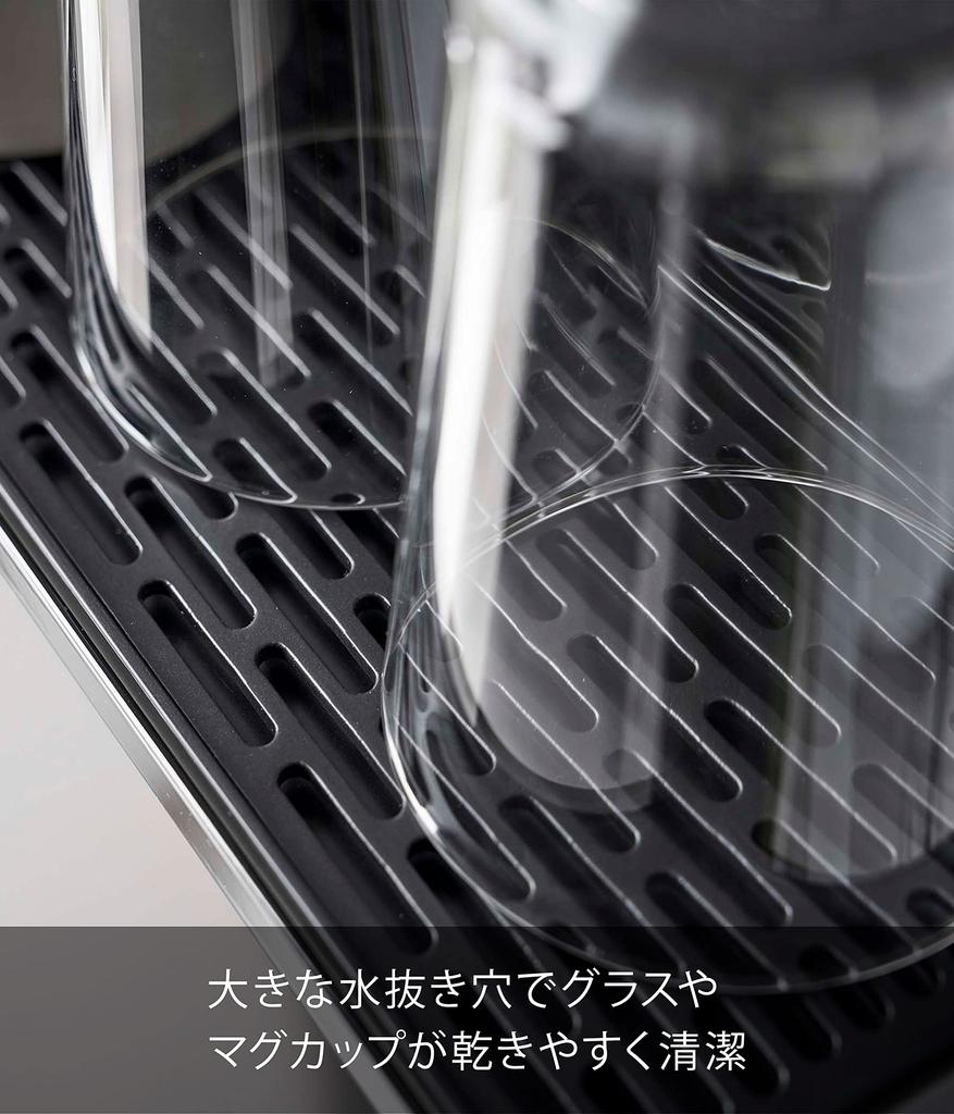 Yamazaki Tower Water Server Magnetic Glass X X Includes Water Disassembles for Easy Product 5998 Stand, Black, Approx. W31.7 D12.3 H20cm, Tray,