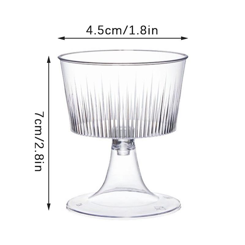 10PCS Disposable Plastic Dessert Cup Ice Cream Cup Small Wine Cup Plastic Dessert Cup Perfect for Fruit Ice Cream Pudding
