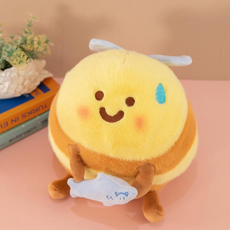 New Cute Bee Doll Creative Baby Bee Plush Toy Shark Bee Doll Small Gift Wholesale