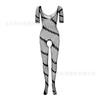 Sex clothes boutique jacquard oblique stripe hollow onesie open crotch supply