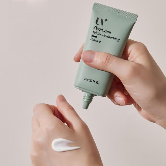 The Saem Успокаивающая солнцезащитная эссенция UV Perfection Water Fit (1 + 1) SPF 50+ PA++++ 50 мл*2 шт.