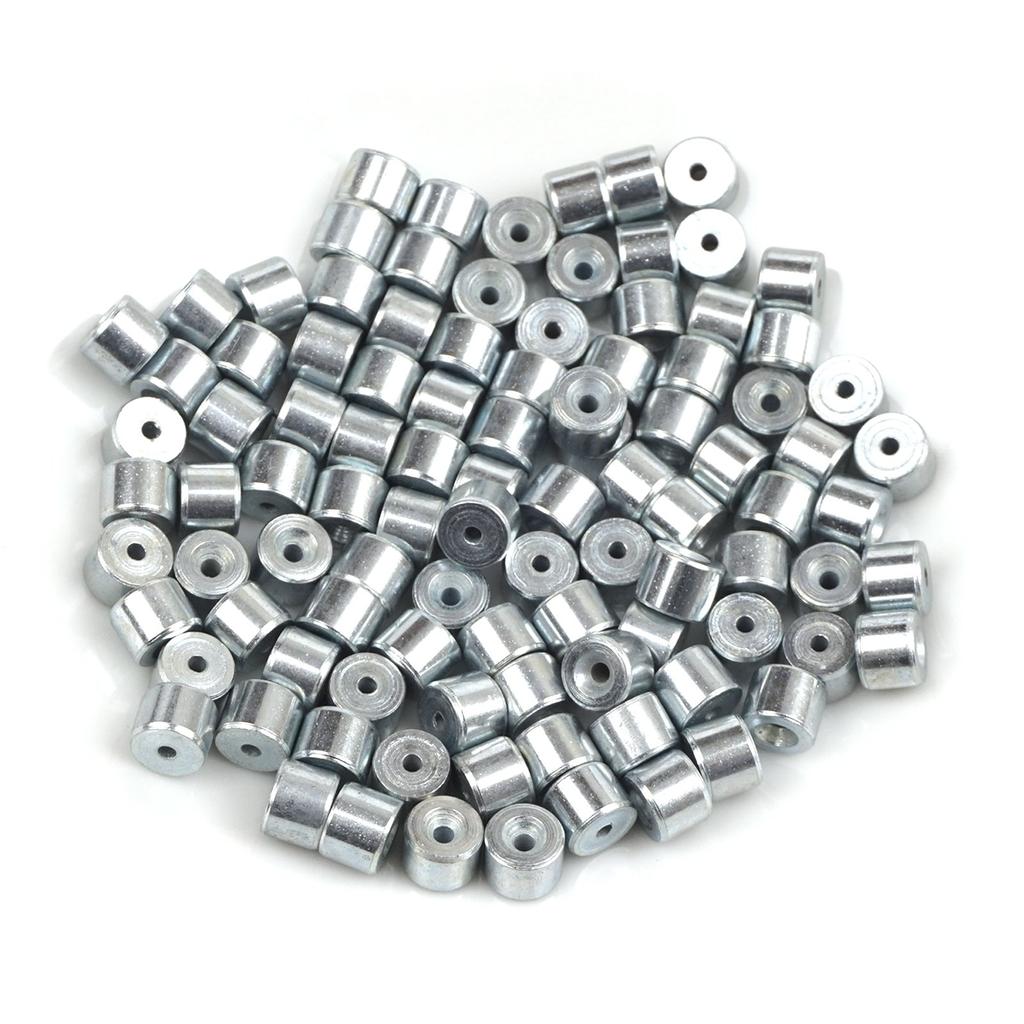 ECR016 100 шт. Ремонтный комплект для автомобильного стеклоподъемника, стальной трос, концевой штифт, стопорная втулка, обжимная заклепка 6,5x5/1,7 мм