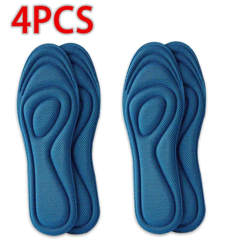 2Pcs/4Pcs Memory Foam Insoles Anti-bacterial Anti-odor and Breathable Insoles Man Sports Shoes Outdoor Sports Running Insoles