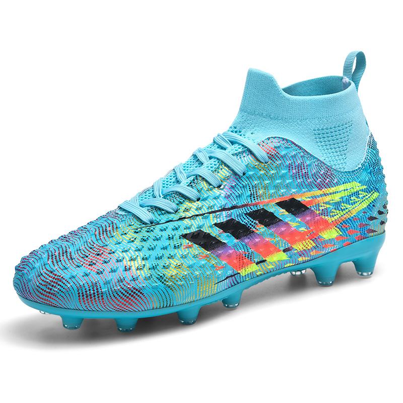 Брендовые серебристые мужские футбольные бутсы большого размера 34-46, дышащие, без застежек, мужские футбольные бутсы для тренировок на открытом воздухе, кроссовки FG для мужчин
