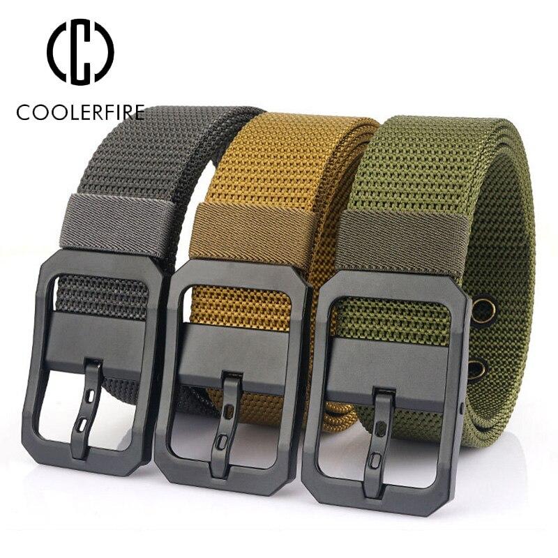 Мужские нейлоновые ремни из парусиновой ткани, тактический ремень, повседневные аксессуары высокого качества, джинсы в стиле милитари, армейский однотонный поясной ремень HB082