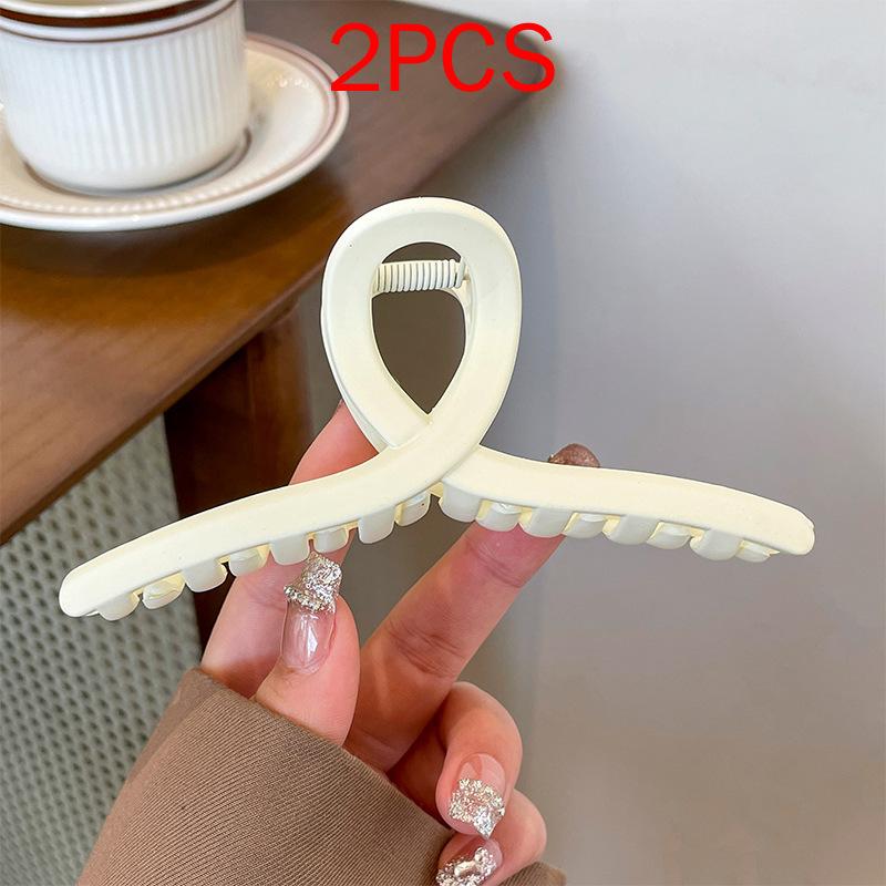 2 шт., комплект головных уборов премиум-класса, новые женские модные зажимы для волос, кофейные, черные, акриловые, большие заколки для волос, зажим для женщин, заколка, аксессуары для волос