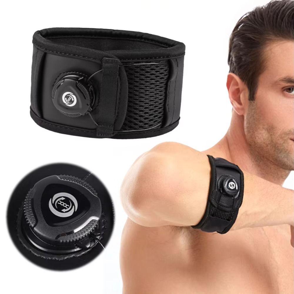 Built-in Silicone Pad Arm Support Band Knob Adjustable Badminton Elbow Support Brace  Badminton