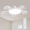 DingChen 2025 Drone-Style Ceiling Fan Light with 5-Blade Fan, Energy-Saving 80W, E26 Base, 6000lm, Stepless Dimming, 3 Color Settings, 3 Airflow