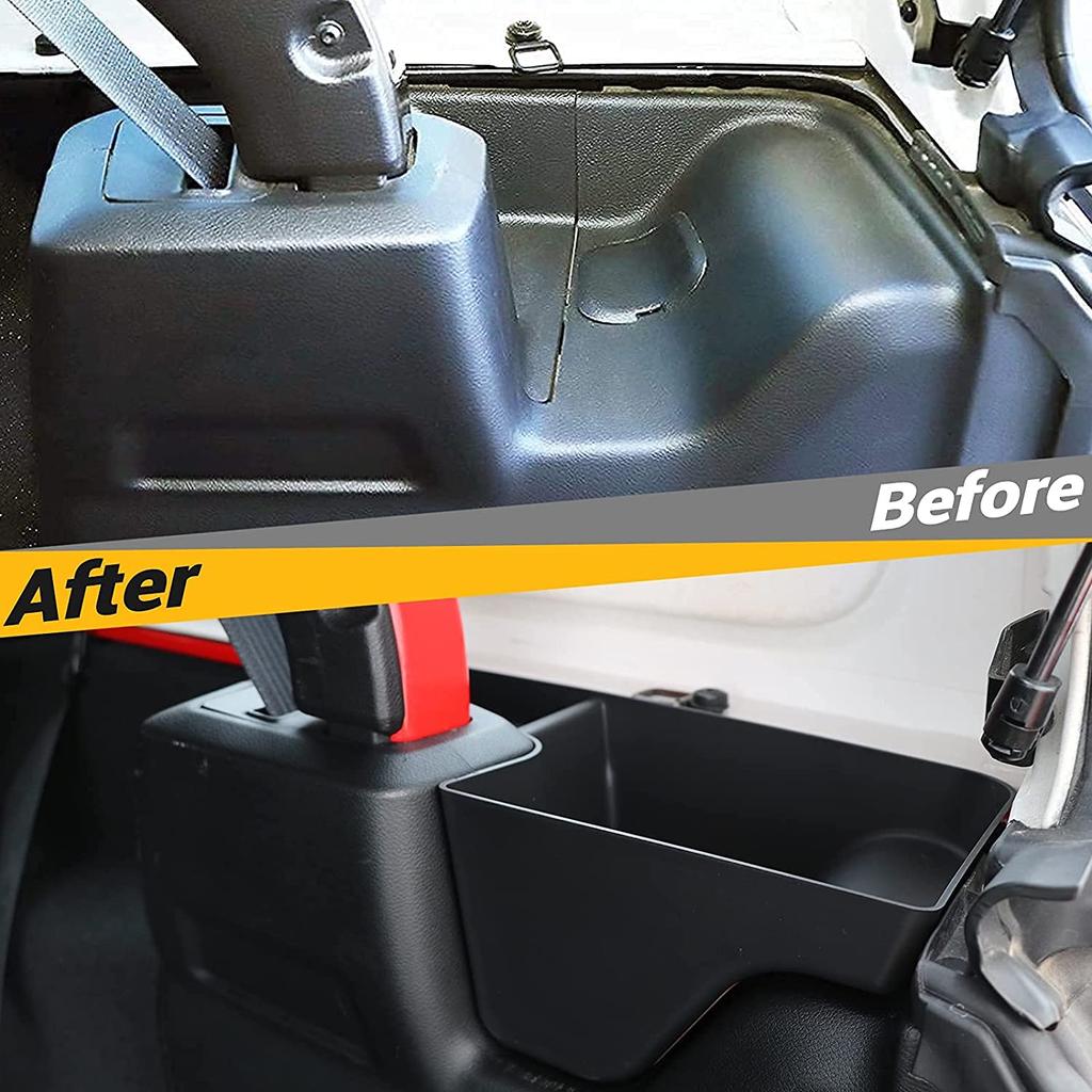 Задний багажник, боковой ящик для хранения вещей, органайзер, контейнер, черный, для Jeep Wrangler JL Sahara Rubicon Sport Sport S 4-дверный 2018 2019 2020