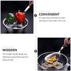 Premium Stainless Steel Slotted Spoon with Wooden Handle for Hot Pot Frying Noodles Dumplings Filtering Ladle Kitchen Colander