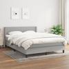 3129545 vidaXL Divan Bed with Mattress Light Grey 140x190cm Fabric