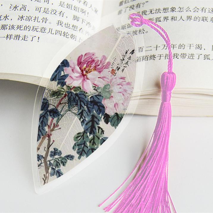 Ancient Chinese Landscape Painting Bookmark Beautiful Beautiful Leaf Vein Bookmark Gift To Classmates and Friends
