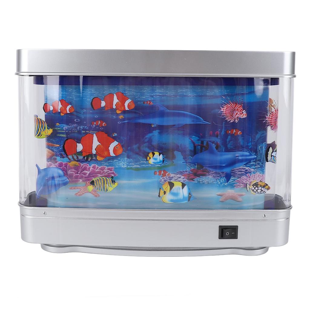 Искусственный аквариум декоративный светильник реалистичный белый свет аквариум настольная лампа ночник с подвижным