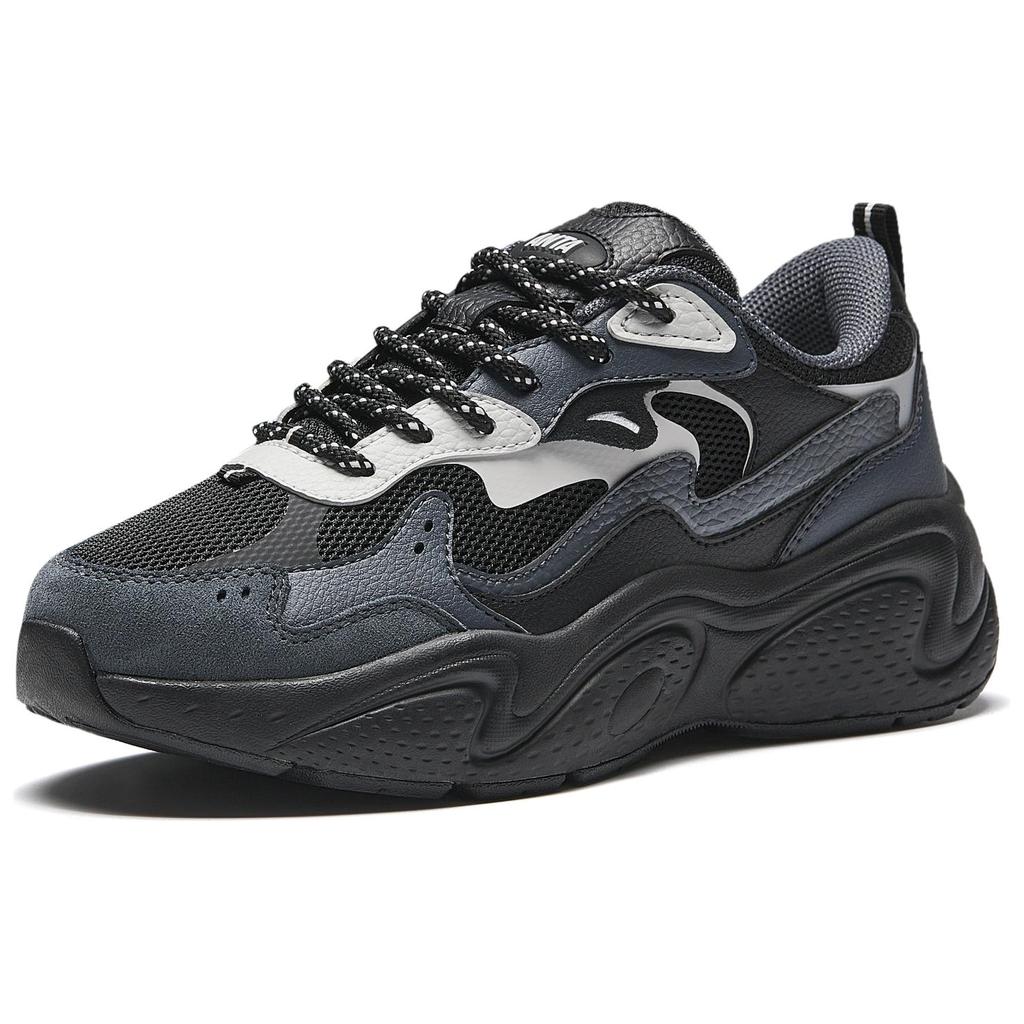 Anta Star Sports Casual Non-Slip Wear-Resistant Breathable Low-Top Dad Shoes Women Sneaker Black Gray 922518806-5