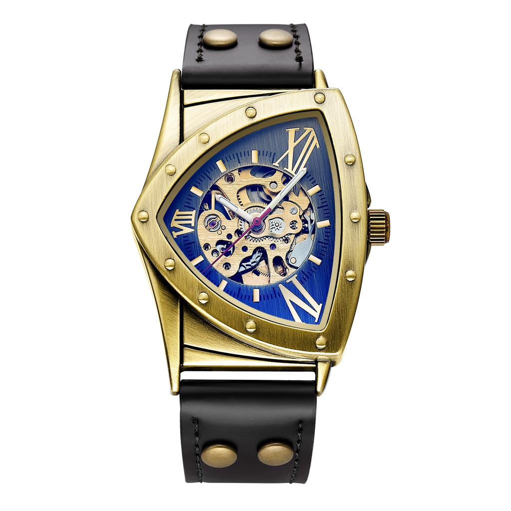 Fashionable Men's Watch Triangle Hollowed Out Luminous Fully Automatic Mechanical Movement Mechanical Watches Reloj Automático